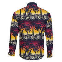 Hawaii Hibiscus Palm Tree Sunset Family Matching Puletasi and Hawaiian Shirt Tropical Style - Polynesian Pride