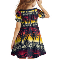 Hawaii Hibiscus Palm Tree Sunset Family Matching Summer Maxi Dress and Hawaiian Shirt Tropical Style - Polynesian Pride