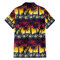 Hawaii Hibiscus Palm Tree Sunset Hawaiian Shirt Tropical Style - Polynesian Pride