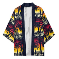 Hawaii Hibiscus Palm Tree Sunset Kimono Tropical Style - Polynesian Pride