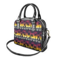 Hawaii Hibiscus Palm Tree Sunset Shoulder Handbag Tropical Style - Polynesian Pride