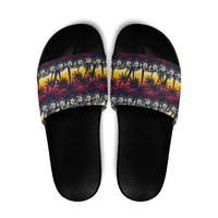 Hawaii Hibiscus Palm Tree Sunset Slide Sandals Tropical Style - Polynesian Pride