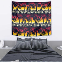 Hawaii Hibiscus Palm Tree Sunset Tapestry Tropical Style - Polynesian Pride