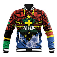 Personalised Vanuatu Tafea Province Baseball Jacket Unique Tropical Tribal Pattern