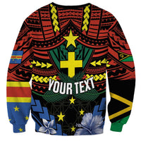 Personalised Vanuatu Tafea Province Sweatshirt Unique Tropical Tribal Pattern