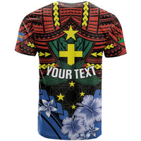 Personalised Vanuatu Tafea Province T Shirt Unique Tropical Tribal Pattern