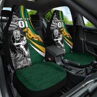 New Zealand and South Africa Rugby Car Seat Cover Silver Fern Protea Pattern World Cup 2023 LT01 One Size Art - Polynesian Pride