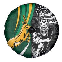 New Zealand and South Africa Rugby Spare Tire Cover Silver Fern Protea Pattern World Cup 2023 LT01 - Polynesian Pride