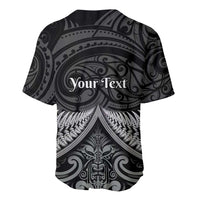 Personalised Toitu Te Tiriti Aotearoa Silver Fern Baseball Jersey New Zealand Maori Pattern LT01 - Polynesian Pride