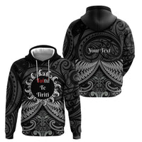 Personalised Toitu Te Tiriti Aotearoa Silver Fern Zip Hoodie New Zealand Maori Pattern LT01 - Polynesian Pride