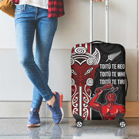 Toitu Te Reo Maori Toitu Te Whenua Toitu Te Tiriti Luggage Cover Maori Warrior New Zealand