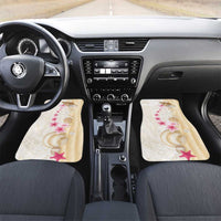 Beige Frangipani Sea Shell Car Mats Starfish Polynesian Pattern - Polynesian Pride