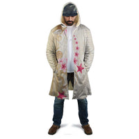 Beige Frangipani Sea Shell Cloak Starfish Polynesian Pattern - Polynesian Pride