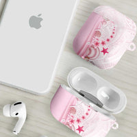 Pink Plumeria Sea Shell AirPods Case Starfish Polynesian Pattern - Polynesian Pride