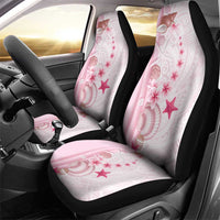 Pink Plumeria Sea Shell Car Seat Cover Starfish Polynesian Pattern - Polynesian Pride