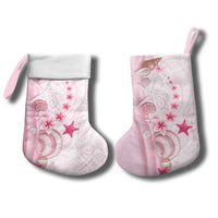 Pink Plumeria Sea Shell Christmas Stocking Starfish Polynesian Pattern - Polynesian Pride