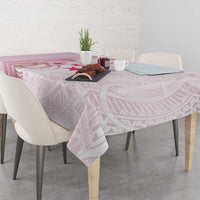 Pink Plumeria Sea Shell Tablecloth Starfish Polynesian Pattern - Polynesian Pride