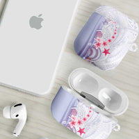 Purple Plumeria Sea Shell AirPods Case Starfish Polynesian Pattern - Polynesian Pride