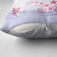 Purple Plumeria Sea Shell Pillow Cover Starfish Polynesian Pattern - Polynesian Pride