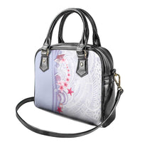Purple Plumeria Sea Shell Shoulder Handbag Starfish Polynesian Pattern - Polynesian Pride