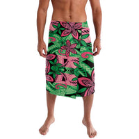 Plumeria Polynesian Pattern Lavalava Unique Fantasy Green Pink