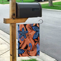 Plumeria Polynesian Pattern Garden Flag Unique Fantasy Orange Blue LT01 - Polynesian Pride
