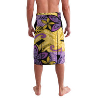 Plumeria Polynesian Pattern Lavalava Unique Fantasy Yellow Purple