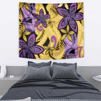 Plumeria Polynesian Pattern Tapestry Unique Fantasy Yellow Purple LT01 - Polynesian Pride