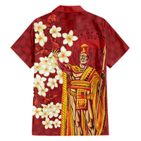 Hawaii King Kamehameha Family Matching Mermaid Dress and Hawaiian Shirt Plumeria Lauhala Pattern LT01 - Polynesian Pride