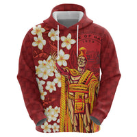 Hawaii King Kamehameha Hoodie Plumeria Lauhala Pattern LT01 - Polynesian Pride