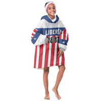Personalized Liberia 1847 Kid Wearable Blanket Hoodie Happy Independence Day