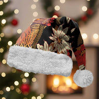 Hawaii Christmas Poinsettia Lei Christmas Santa Hat Tapa Pattern - Polynesian Pride
