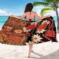 Hawaii Christmas Poinsettia Lei Sarong Tapa Pattern - Polynesian Pride