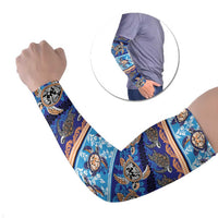 Hawaii Turtles Pattern Special Blue Arm Sleeves - Polynesian Pride