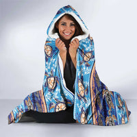 Hawaii Turtles Pattern Special Blue Hooded Blanket - Polynesian Pride