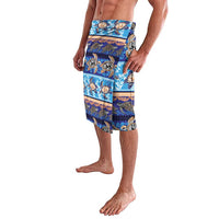 Hawaii Turtles Pattern Special Blue Lavalava - Polynesian Pride