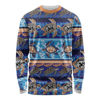 Hawaii Turtles Pattern Special Blue Long Sleeve Shirt LT01 Unisex Blue - Polynesian Pride