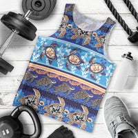 Hawaii Turtles Pattern Special Blue Men Tank Top - Polynesian Pride