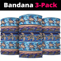 Hawaii Turtles Pattern Special Blue Neck Gaiter - Polynesian Pride