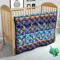 Hawaii Turtles Pattern Special Blue Quilt - Polynesian Pride