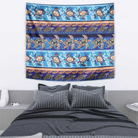 Hawaii Turtles Pattern Special Blue Tapestry - Polynesian Pride