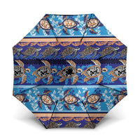 Hawaii Turtles Pattern Special Blue Umbrella - Polynesian Pride