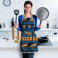 Hawaii Turtles Starfish Unique Pattern Apron - Polynesian Pride