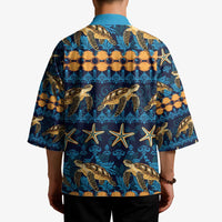 Hawaii Turtles Starfish Unique Pattern Kimono - Polynesian Pride
