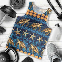 Hawaii Turtles Starfish Unique Pattern Men Tank Top - Polynesian Pride
