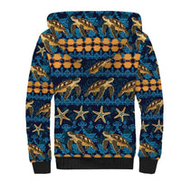 Hawaii Turtles Starfish Unique Pattern Sherpa Hoodie - Polynesian Pride