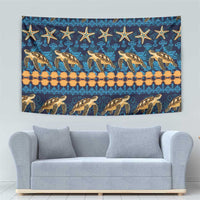 Hawaii Turtles Starfish Unique Pattern Tapestry - Polynesian Pride