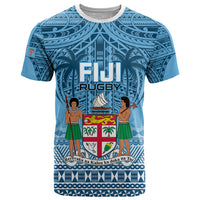 Custom Fiji Rugby T Shirt Fijian Go 2023 World Cup LT01 Blue - Polynesian Pride