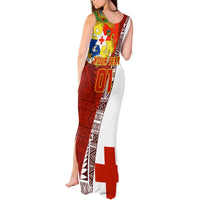 Custom Tonga Rugby Tank Maxi Dress Tongan Go 2023 World Cup LT01 - Polynesian Pride