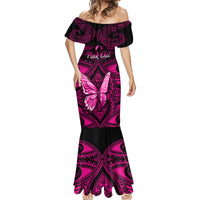 personalised-pink-out-mermaid-dress-breast-cancer-awareness-polynesian-pattern-black-version